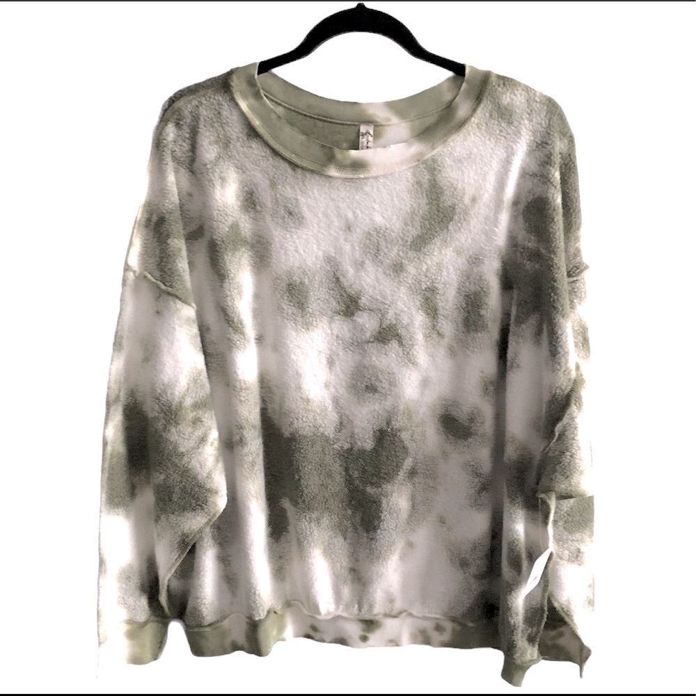 FREE PEOPLE Kelly Washed Tie Dye Set Green X-Small - Picture 6 of 10